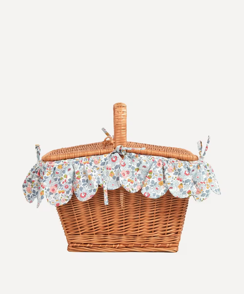 Betsy Two-Person Filled Rectangle Wicker Picnic Basket | Liberty London (UK)