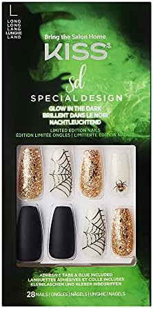 Kiss Halloween Special Design Nails - Ghost Town, Long Length, Coffin Shape, 28 Fake Nails | Amazon (US)