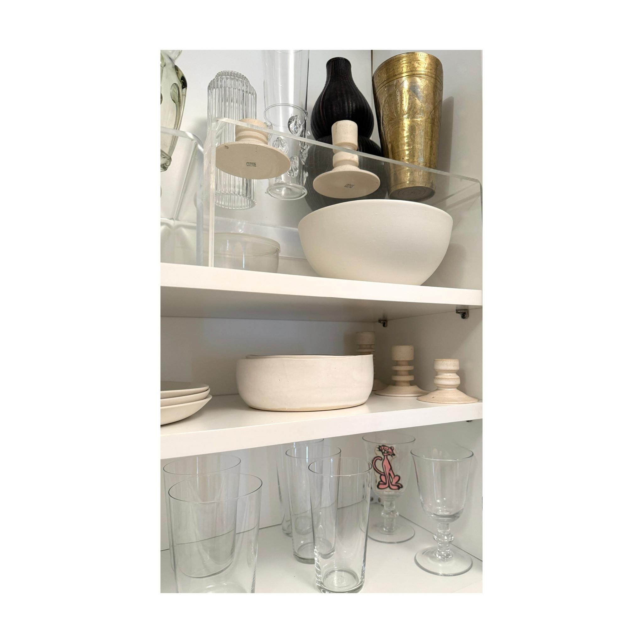 when buying things how it will be stored and fit in my space is top of mind to ensure i'm not creating unnecessary storage issues.

while yes, i have a small amount of things to suit my needs (why store things i'll never use?) things still take up the space they take which is why i love nesting sets like my set of 3 pyrex, set of 5 different size bowls (one is in the fridge) as well as stackable glass containers and drinking glasses.

it's why i have travel size clothes steamer + iron. they're easier to use, and easy to store. 

after 20 years helping countless people in all different size spaces, from tiny studios smaller than mine to 10,000 sqft homes, storage space is always an issue. the bigger the space, the quicker it gets filled. so i would suggest thinking like this no matter the size of your home.