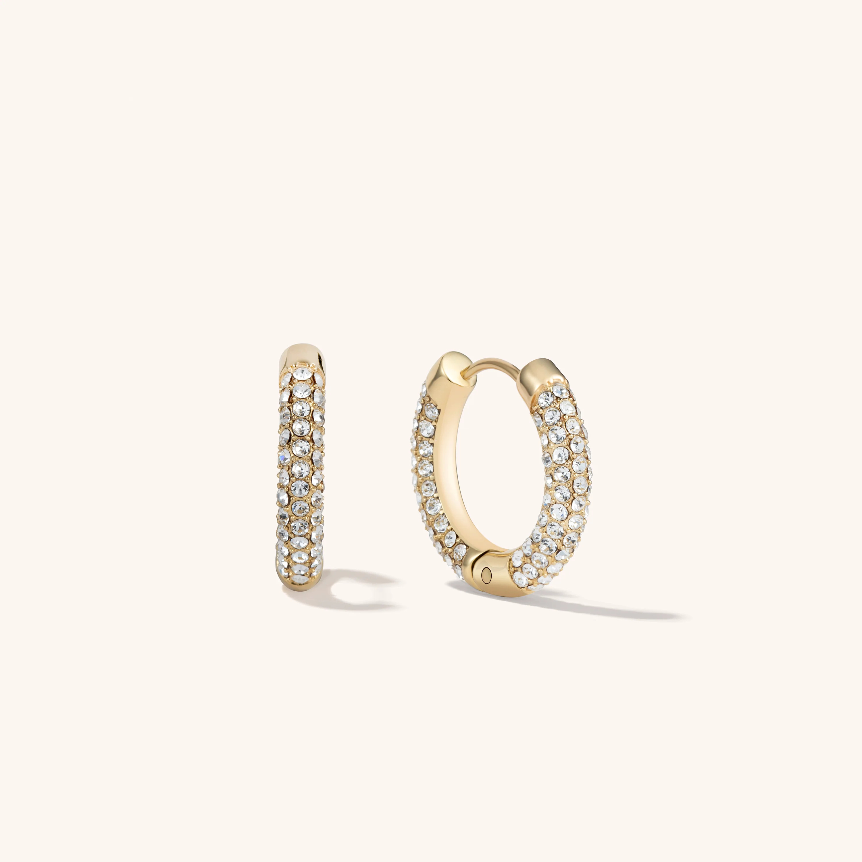 Penelope Crystal Pavé Hoops | Victoria Emerson