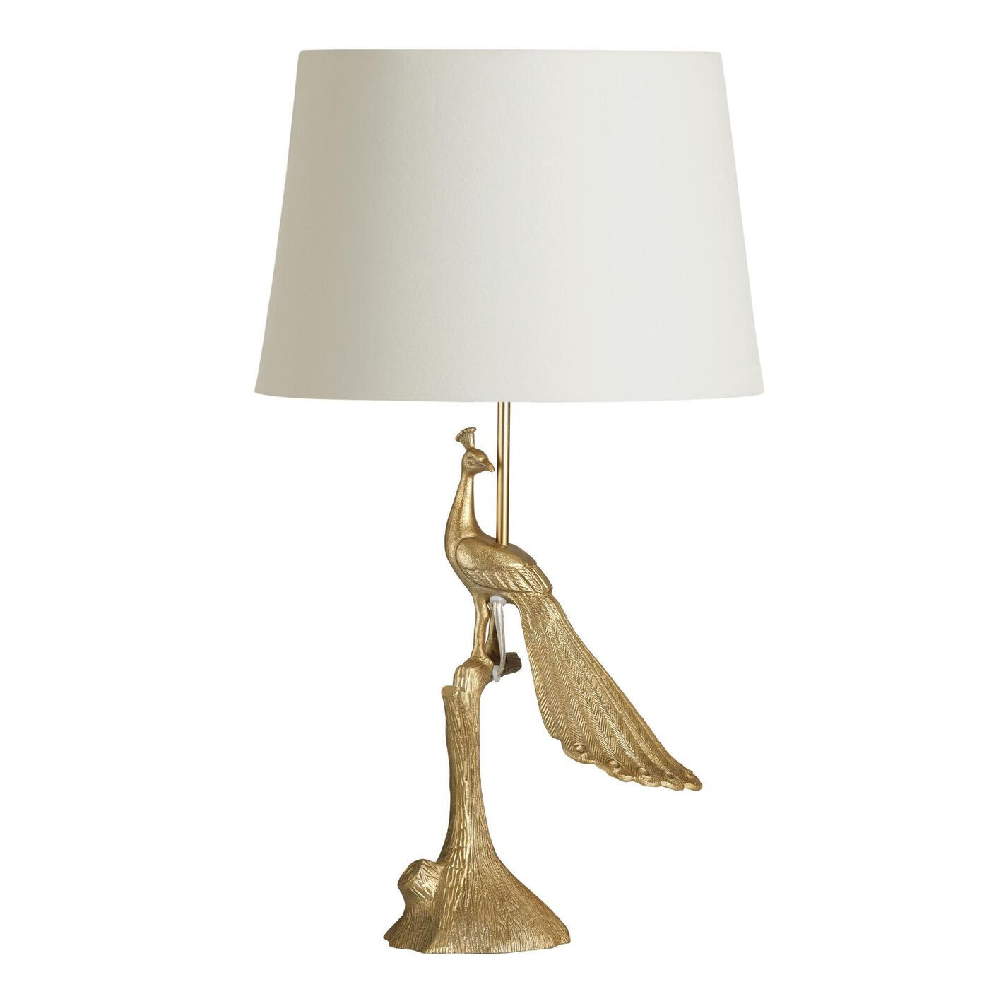 Brass Art Deco Peacock Table Lamp Base | World Market