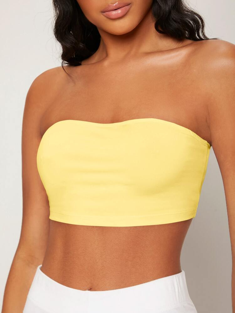 SHEIN BASICS Tube Crop Top | SHEIN