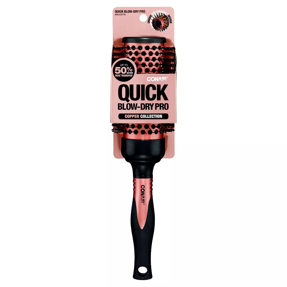 Conair Copper Pro Air Thermal Nylon Bristle Round Hair Brush - Large Barrel - All Hair | Target