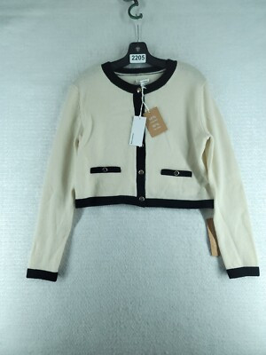 Reformation Becka Cashmere Cardigan -  Gossamer and Black Nwt $298 Size Medium  | eBay | eBay US