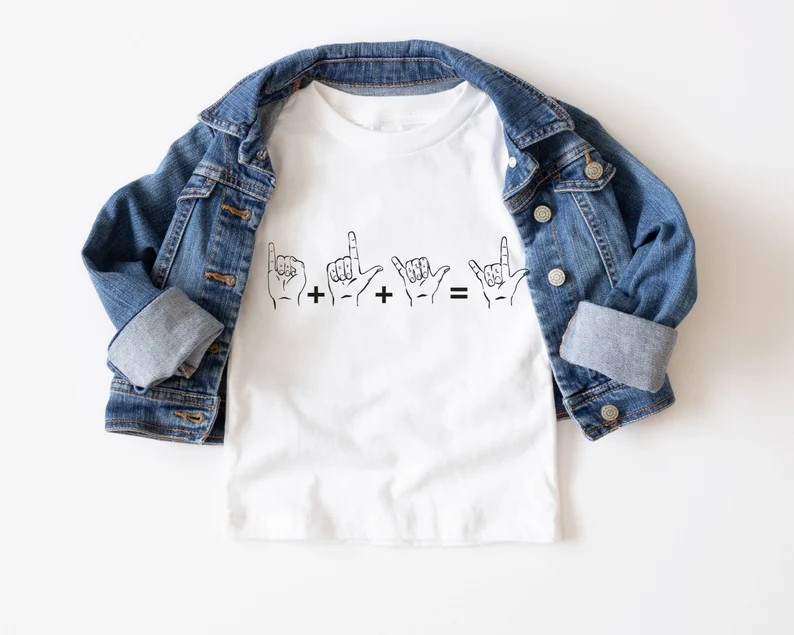 ASL Ily Math American Sign Language Tee Gift for Deaf - Etsy | Etsy (US)