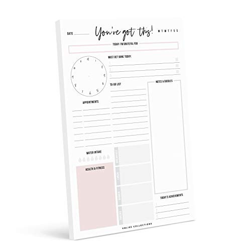 Bliss Collections Daily Planner with 50 Undated 8.5 x 11 Tear-Off Sheets - You've Got This Calendar, | Amazon (US)