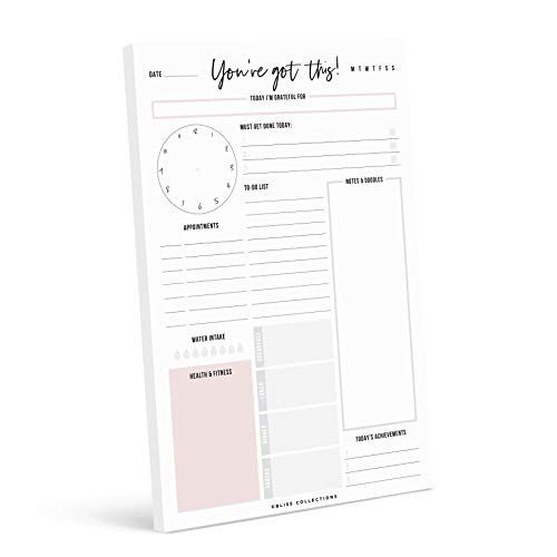 Bliss Collections Daily Planner with 50 Undated 8.5 x 11 Tear-Off Sheets - You've Got This Calendar, | Amazon (US)