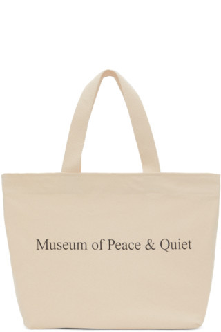 SSENSE Exclusive Beige Logo Tote | SSENSE