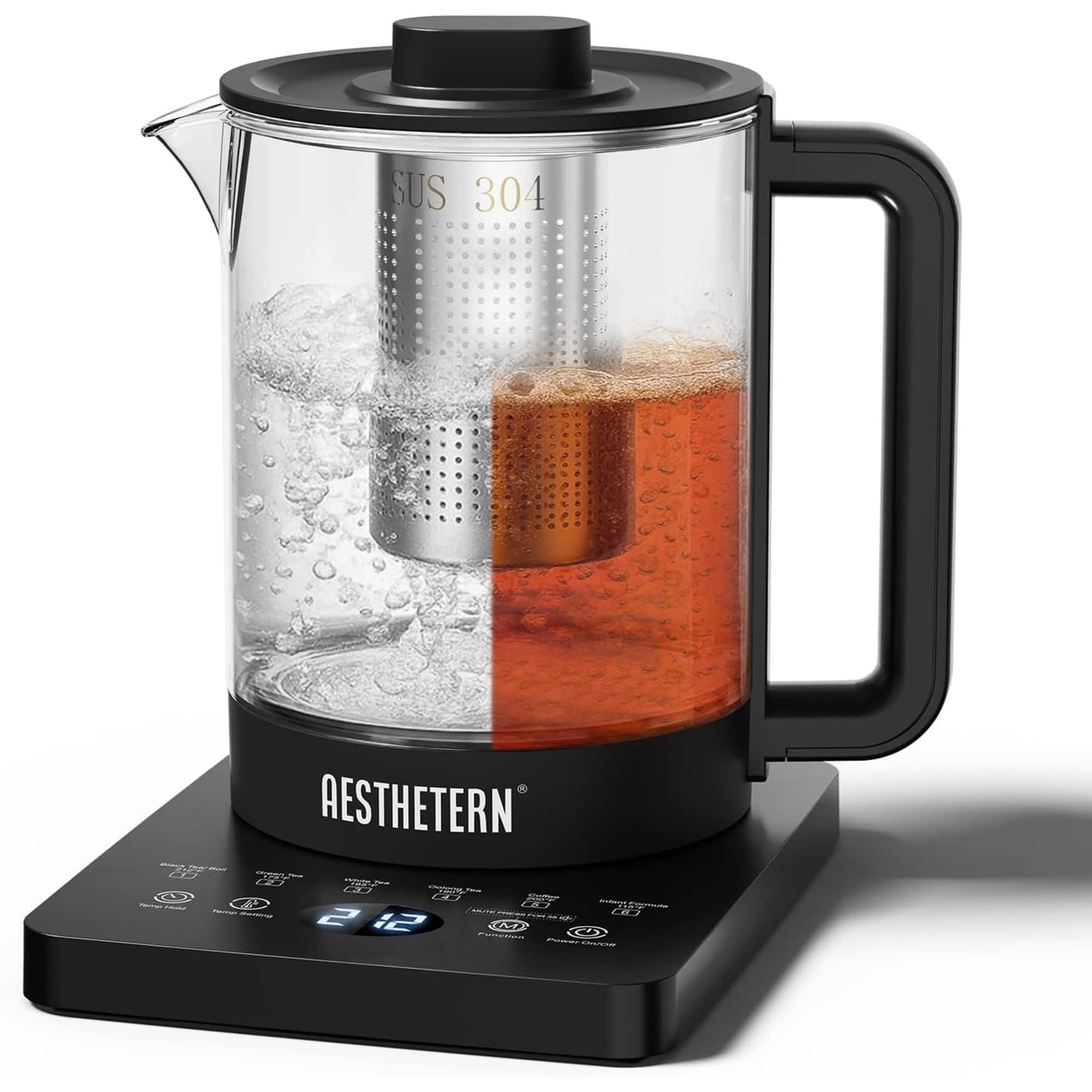 AESTHETERN - AES-EK-BLK02 Tea Kettle With Infuser - Black | Best Buy U.S.