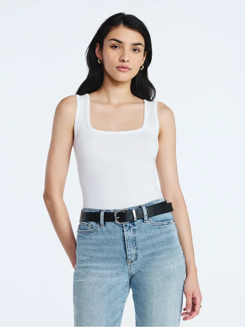 Scoop Women’s Square Neck Tank Top, Sizes XS-XXL | Walmart (US)