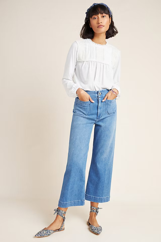 Pilcro The Skipper Wide-Leg Jeans | Anthropologie (US)