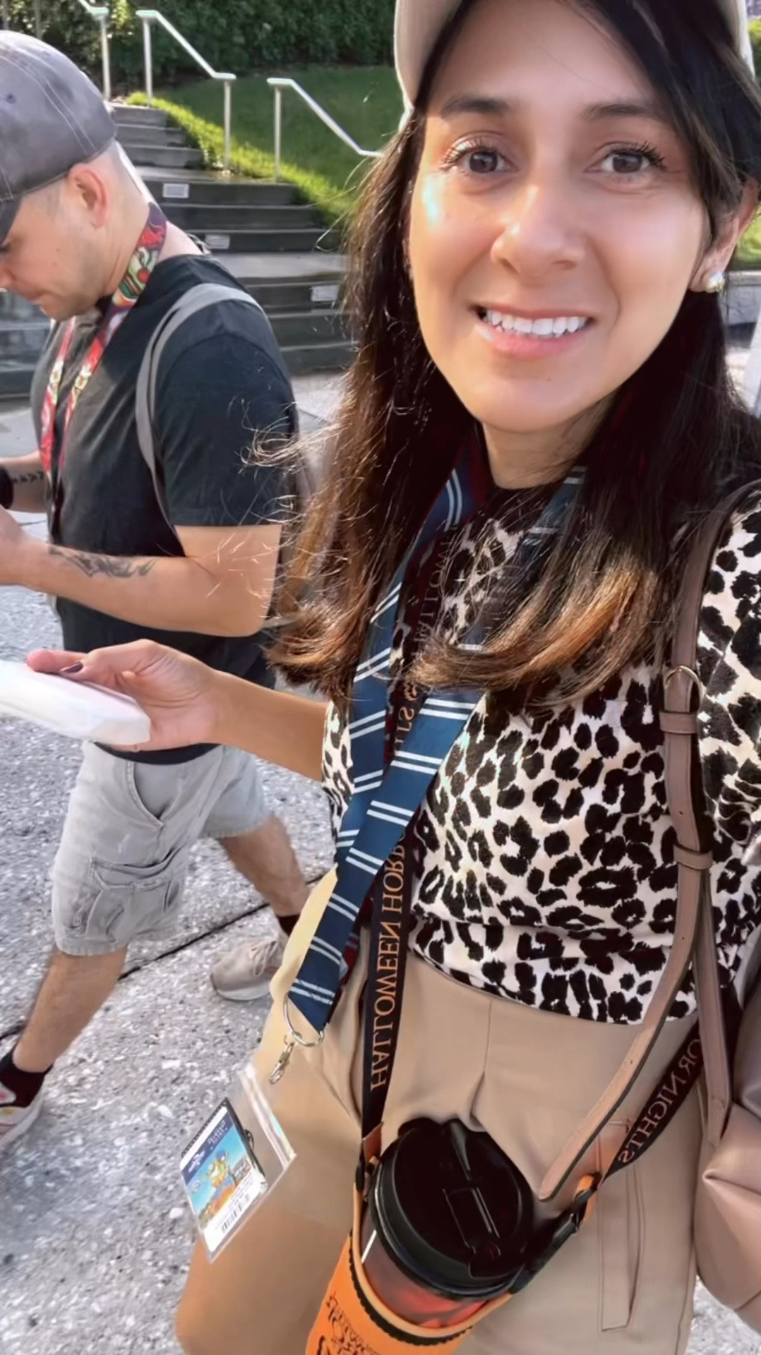 Linking another theme park outfit for Universal Studios HHN33!! Always wearing comfy shoes for all the walking.  This leopard tee and shorts make a cute theme park look. Theme park outfit,  fall outfit 🎃

#LTKHalloween #LTKStyleTip #LTKSeasonal