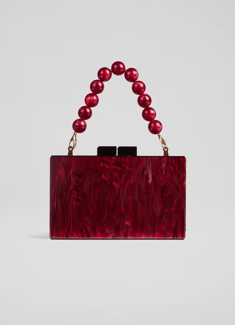Maeve Red Resin Box Clutch | L.K. Bennett (UK)