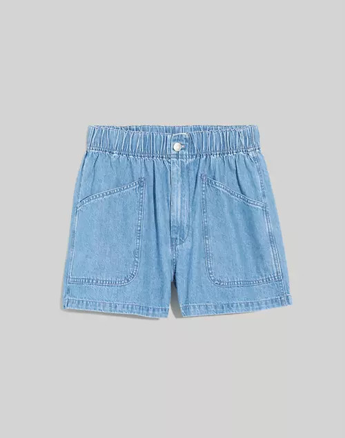 Denim Pull-On Utility Shorts in Grandfield Wash | Madewell