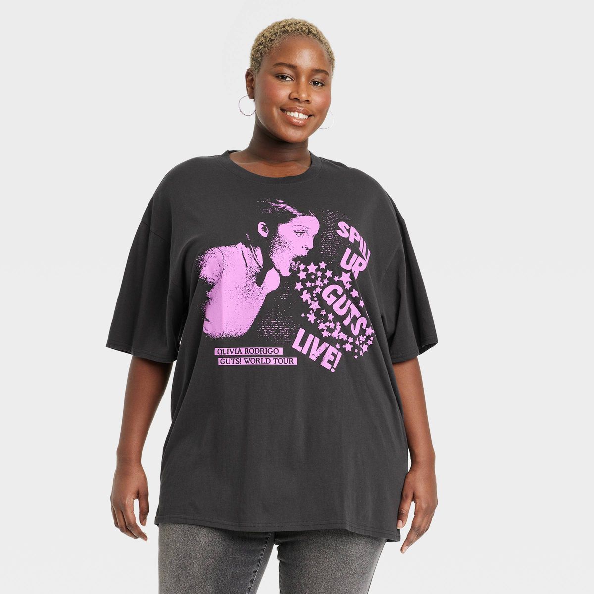 Women's Exclusive Olivia Rodrigo Short Sleeve Graphic T-Shirt - Black | Target