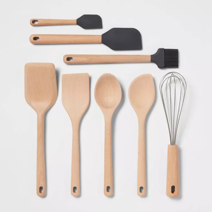 8pc Wood Tool Set Light Brown - Made By Design™ | Target