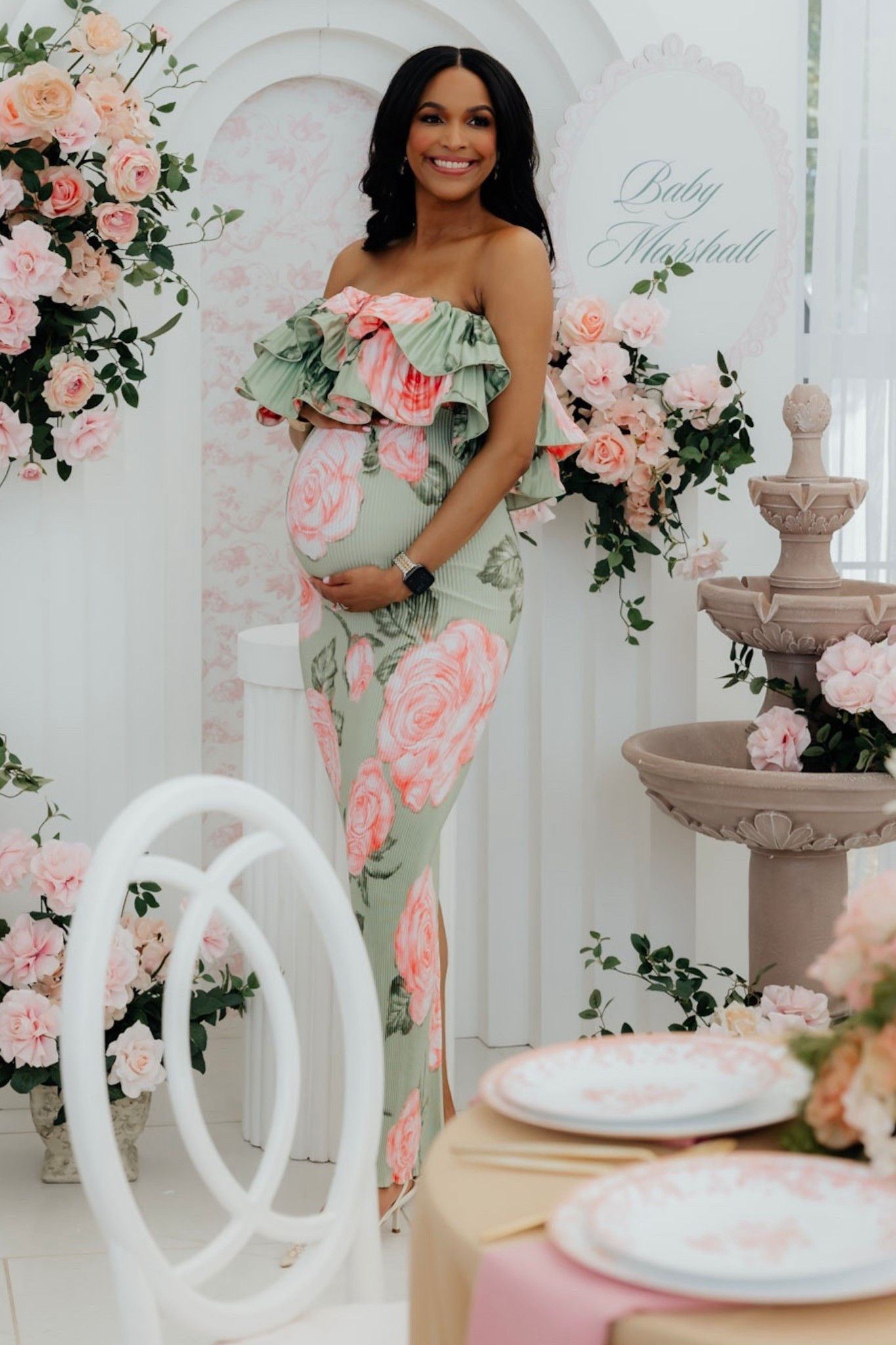 Baby shower dressed🌸 I sized up to a Small to have room for the bump. 

#LTKmomlife #LTKWedding #LTKSeasonal