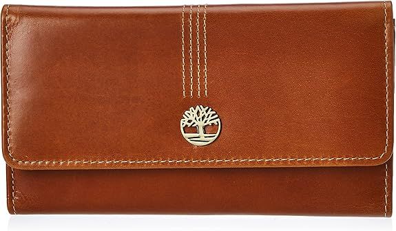 Timberland Women's Leather RFID Flap Wallet Clutch Organizer, Castlerock (Nubuck), One Size | Amazon (US)