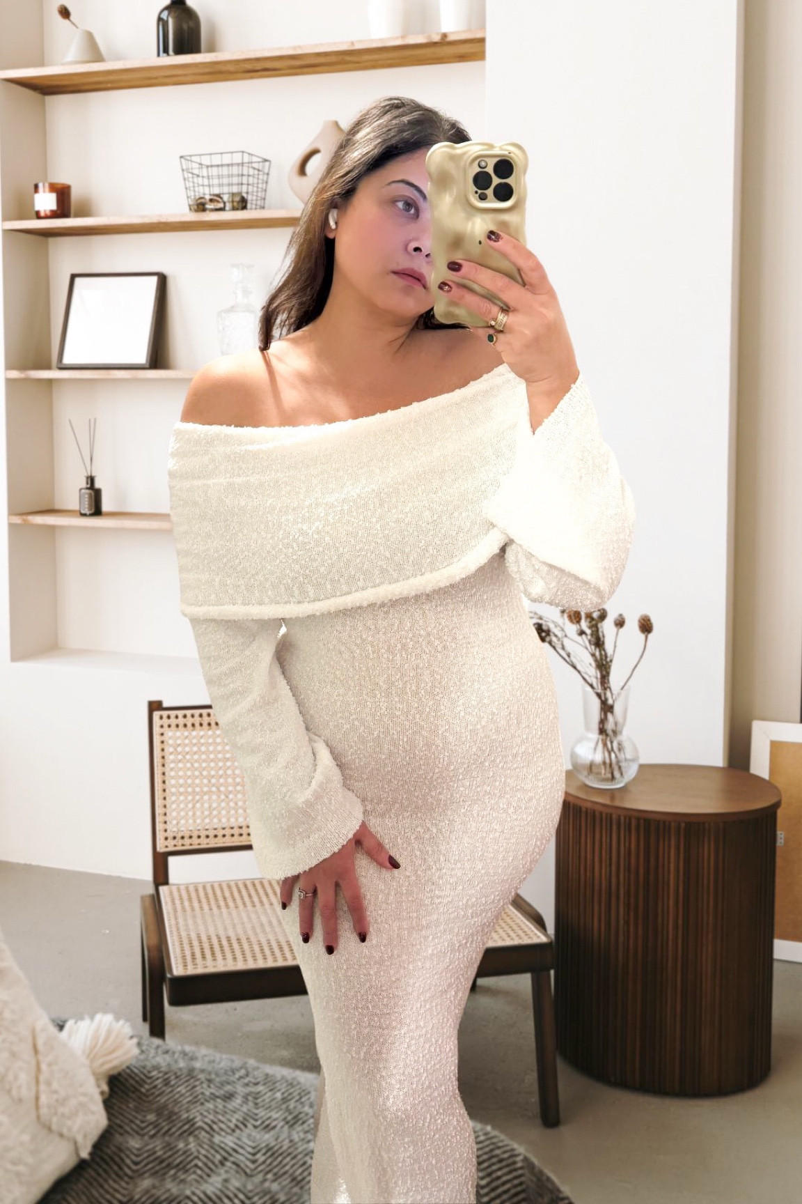 White off shoulder dress for the holidays or for that Vacation ✨ #holidaydress #knitdress 

#LTKuk #LTKpartywear #LTKgrwm