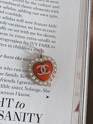 Chanel Heart Pearl Gold Plated Metal Zipper Pull, Red, Stamped | eBay AU