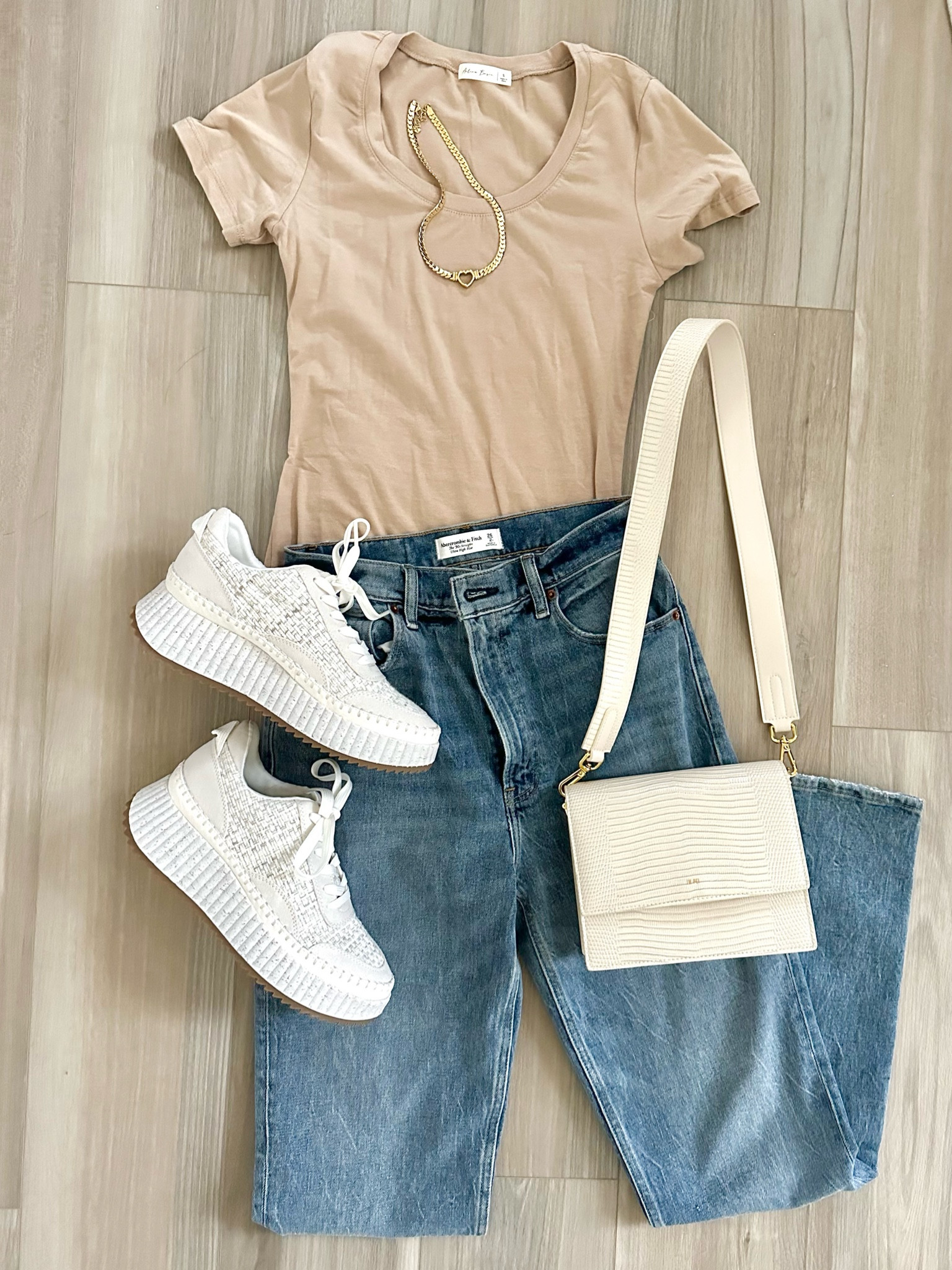 Cute #casual #outfit for any season! I’m in love with these tennis shoes - they are the perfect shoes to wear with #jeans ✨

This is also really easy to dress up or down with some quick swaps. The 3 pack of #amazon #tshirts is one of my best bargain buys this season! 

#LTKfindsunder100 #LTKstyletip #LTKshoecrush