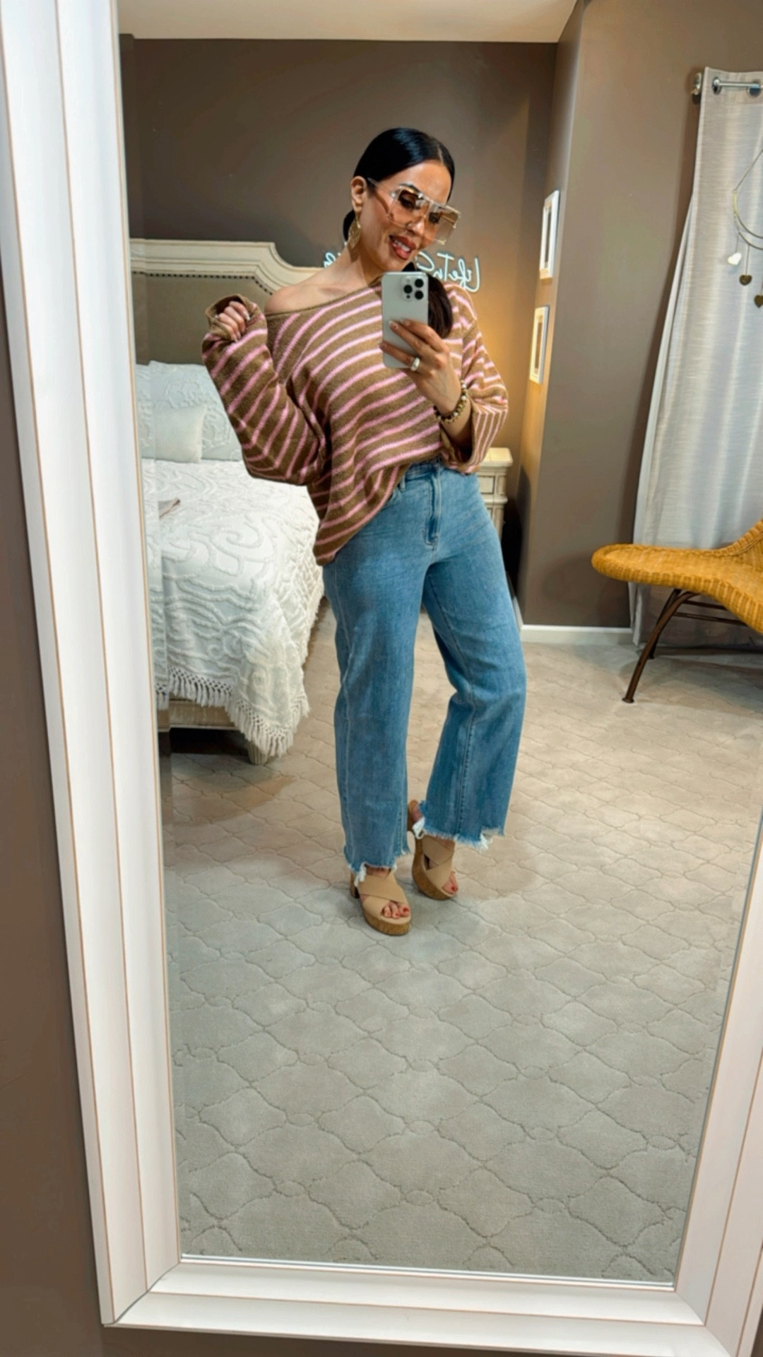 Have you tried @vici yet?! I love their styles so much! These high-rise raw hem jeans have so much stretch. I’m wearing a size 27 and have a ton of room. The quality of the clothing is great too. They’re always having sales and right now you can ave 30% off if you purchase in the LTK app. 
🌸🤎🌸🤎🌸🤎🌸🤎🌸🤎🌸

#LTKOver40 #LTKxVICI #LTKFindsUnder50