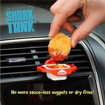 Saucemoto Dip Clip | An in-car sauce holder for ketchup and dipping sauces. As seen on Shark Tank... | Amazon (US)