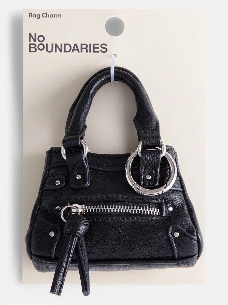 No Boundaries Women's Mini Bag Charm, Black | Walmart (US)