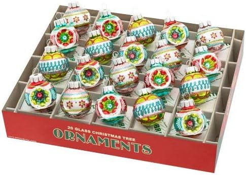 Shiny Brite Festive FETE 20 Count 1.25" Half Reflector Half Rounds | Amazon (US)