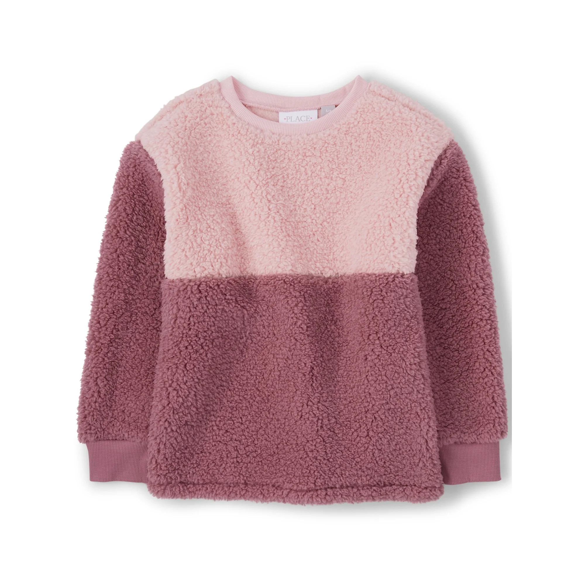 The Children's Place Girls Active Colorblock Fuzzy Fleece Pullover, Sizes XS-XXL | Walmart (US)