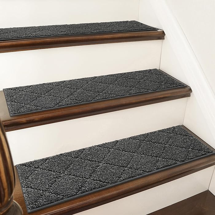 COSY HOMEER Edging Stair Treads Non-Slip Carpet Mat 28inX9in Indoor Stair Runners for Wooden Step... | Amazon (US)