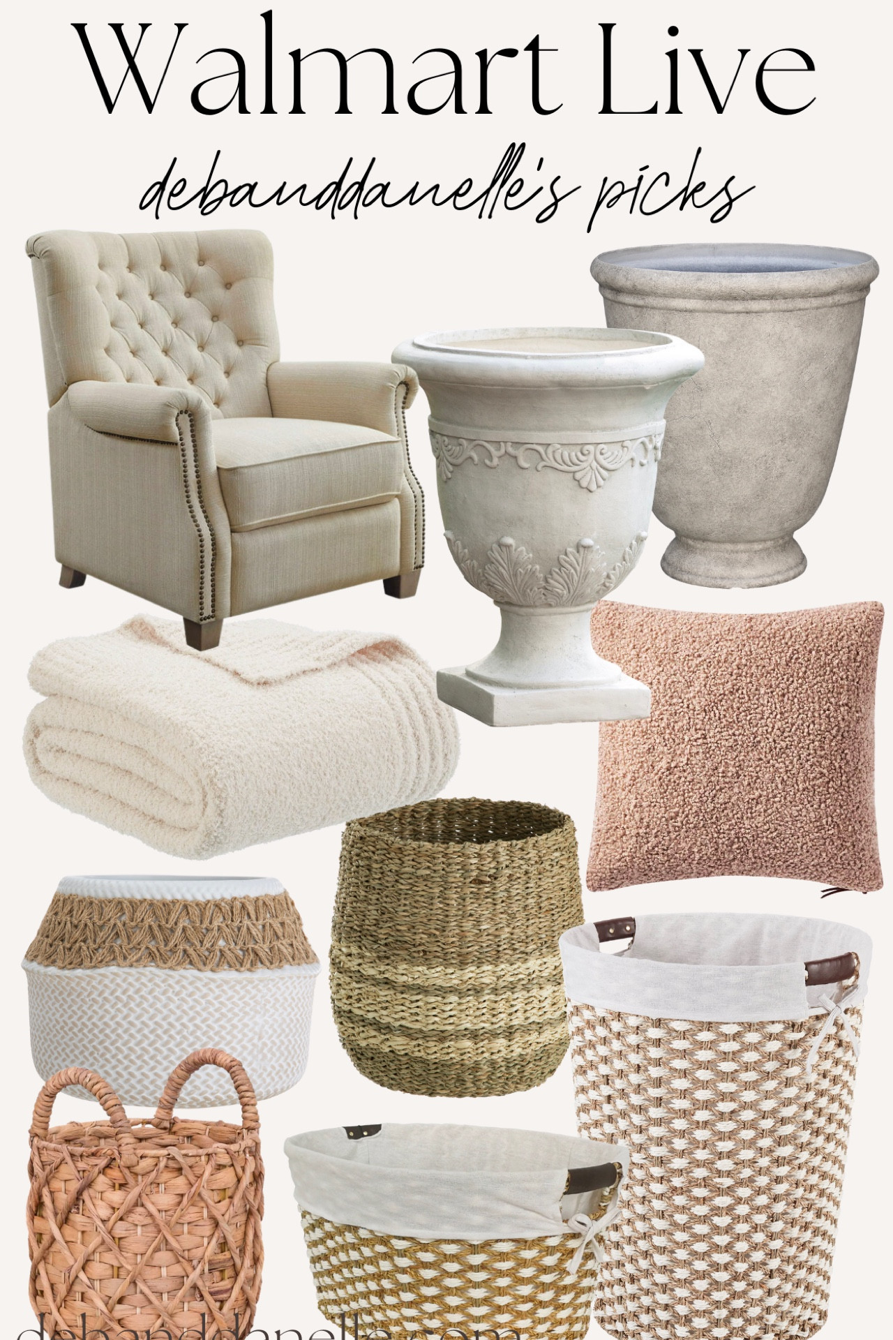 Did you watch our Walmart live? We had some fun picks this month. 

Walmart, Walmart finds, furniture, outdoor patio, basket, living room, throw pillow, planters, vintage planters, front porch, Deb and Danelle 

#LTKSeasonal #LTKhome #LTKFind