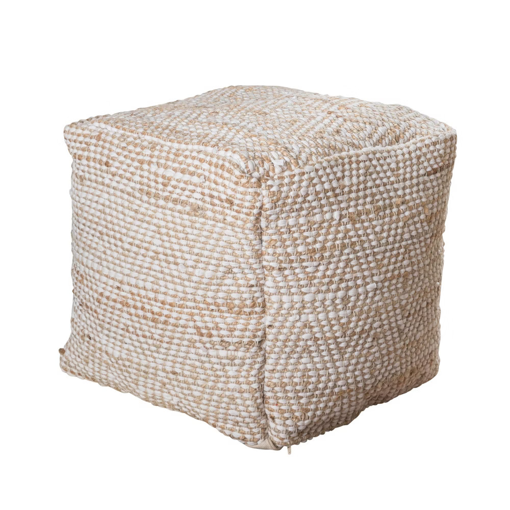Abella Moroccan Inspired Pouf Ivory - Christopher Knight Home | Target