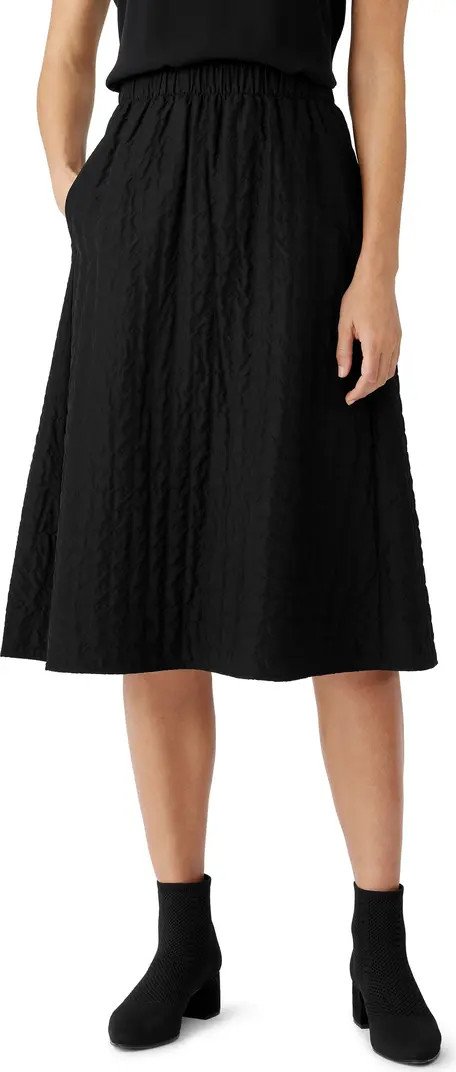 Quilted A-Line Silk Skirt | Nordstrom
