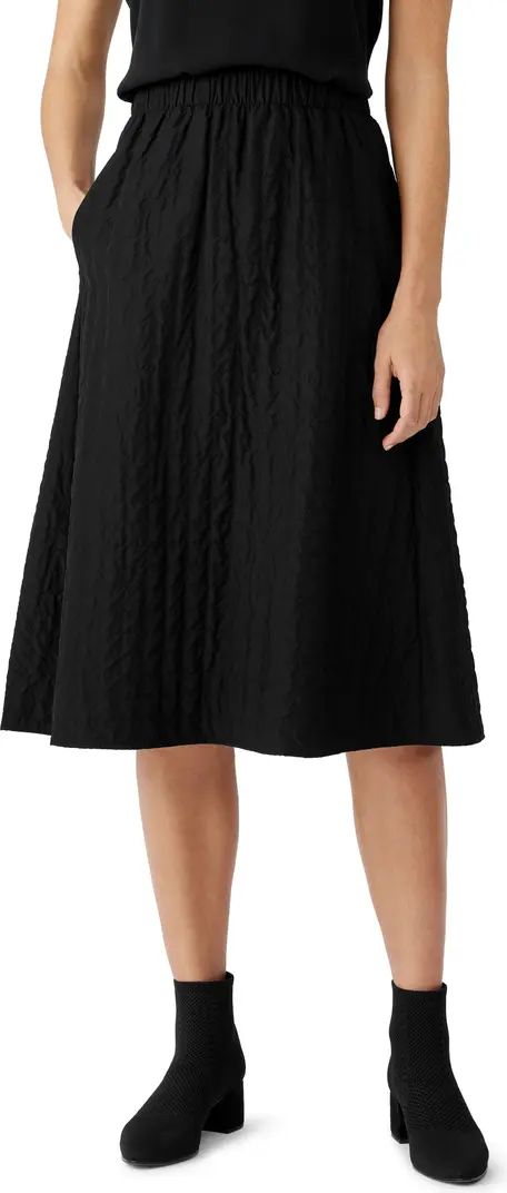 Quilted A-Line Silk Skirt | Nordstrom