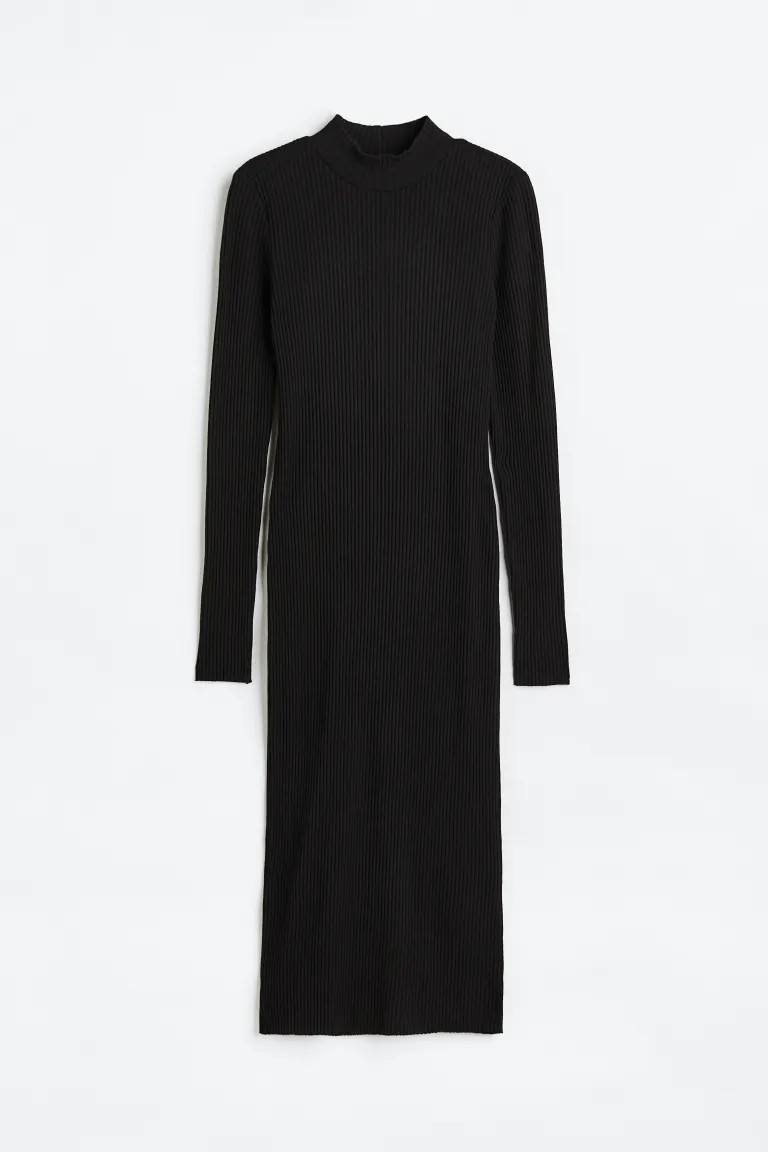 Ribbed Mock-turtleneck Dress | H&M (US + CA)