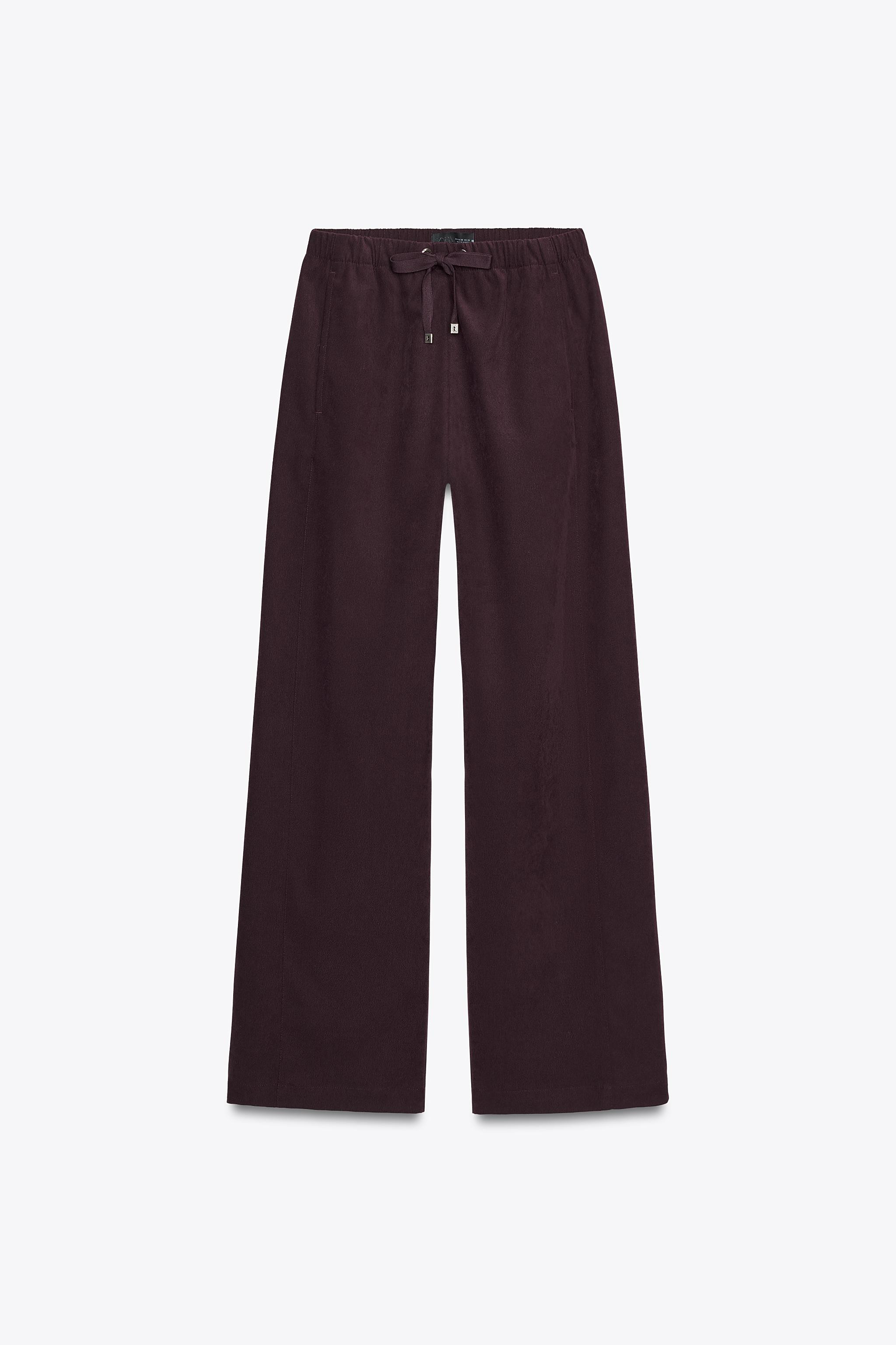 ELASTIC WAIST WIDE LEG PANTS | Zara US