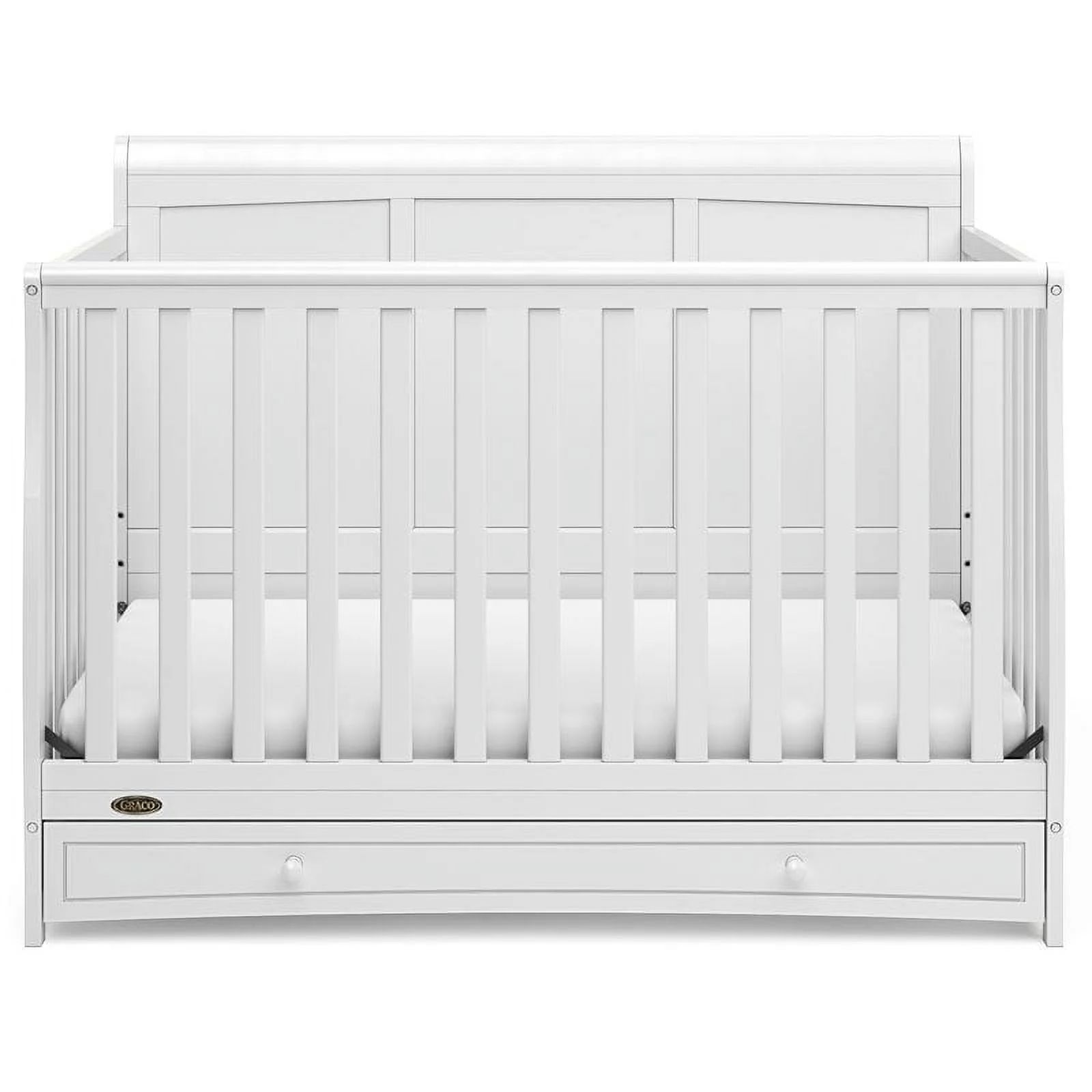 Graco Asheville 4-in-1 Convertible Baby Crib with Drawer, White | Walmart (US)