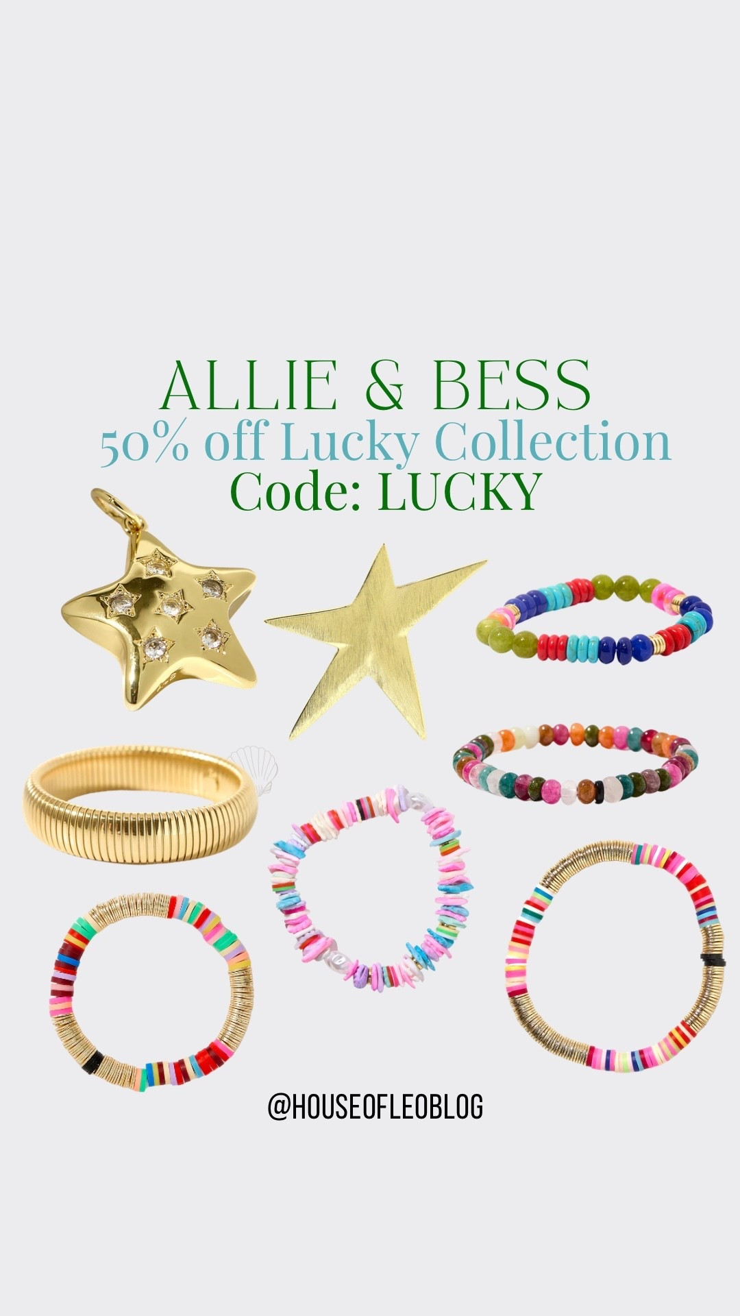 Code LUCKY. Star charm, beaded bracelets 

#LTKSaleAlert