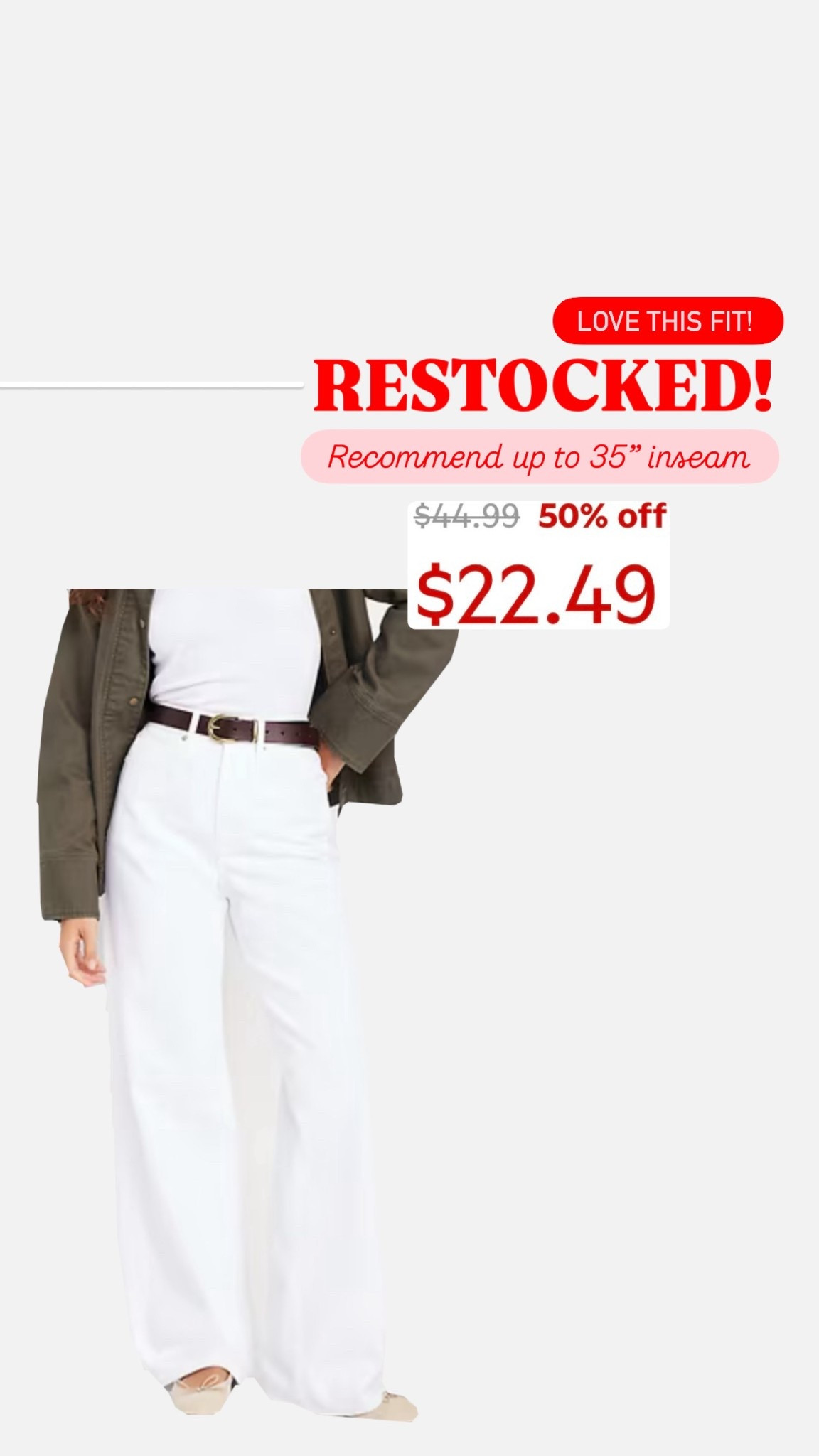 White denim restocked

#LTKTall #LTKSaleAlert #LTKMidsize