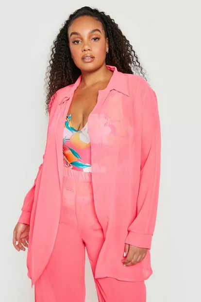 Plus Neon Beach Shirt | Boohoo.com (US & CA)