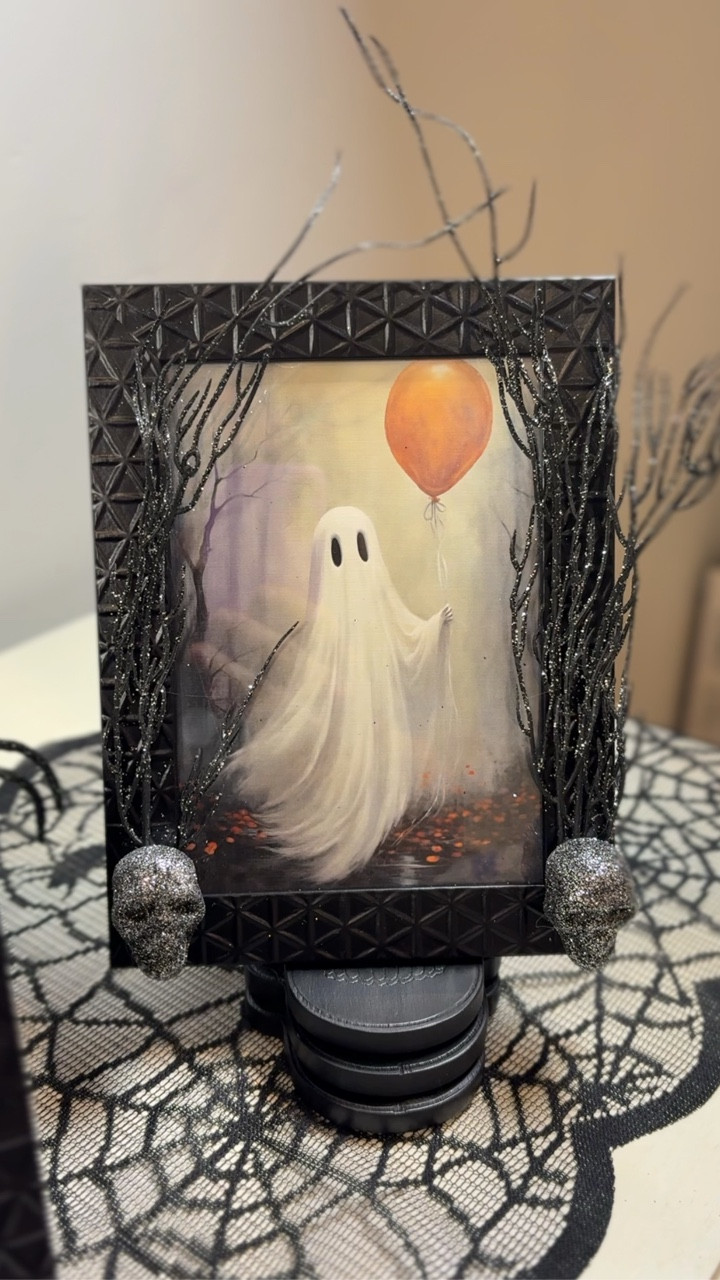 BOO-yah! Check it out! I got these cute ghost prints, added frames and glued on decorations and I love how it turned out! 👻👻
⁣⁣⠀
#halloween #ghost #cuteghosts #halloweendecorating #imlate #betterlatethannever❤️ #spookyseason #gideons #chocolatechipcookies

#LTKHome #LTKHalloween #LTKSeasonal