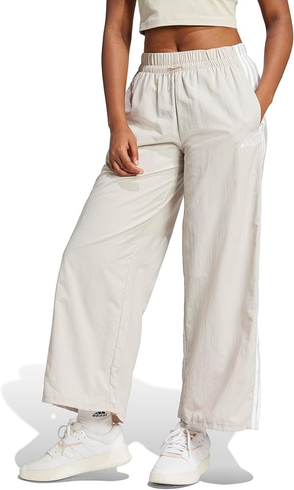 adidas Womens Three Stripes Woven Pants Casual - Black | Amazon (US)