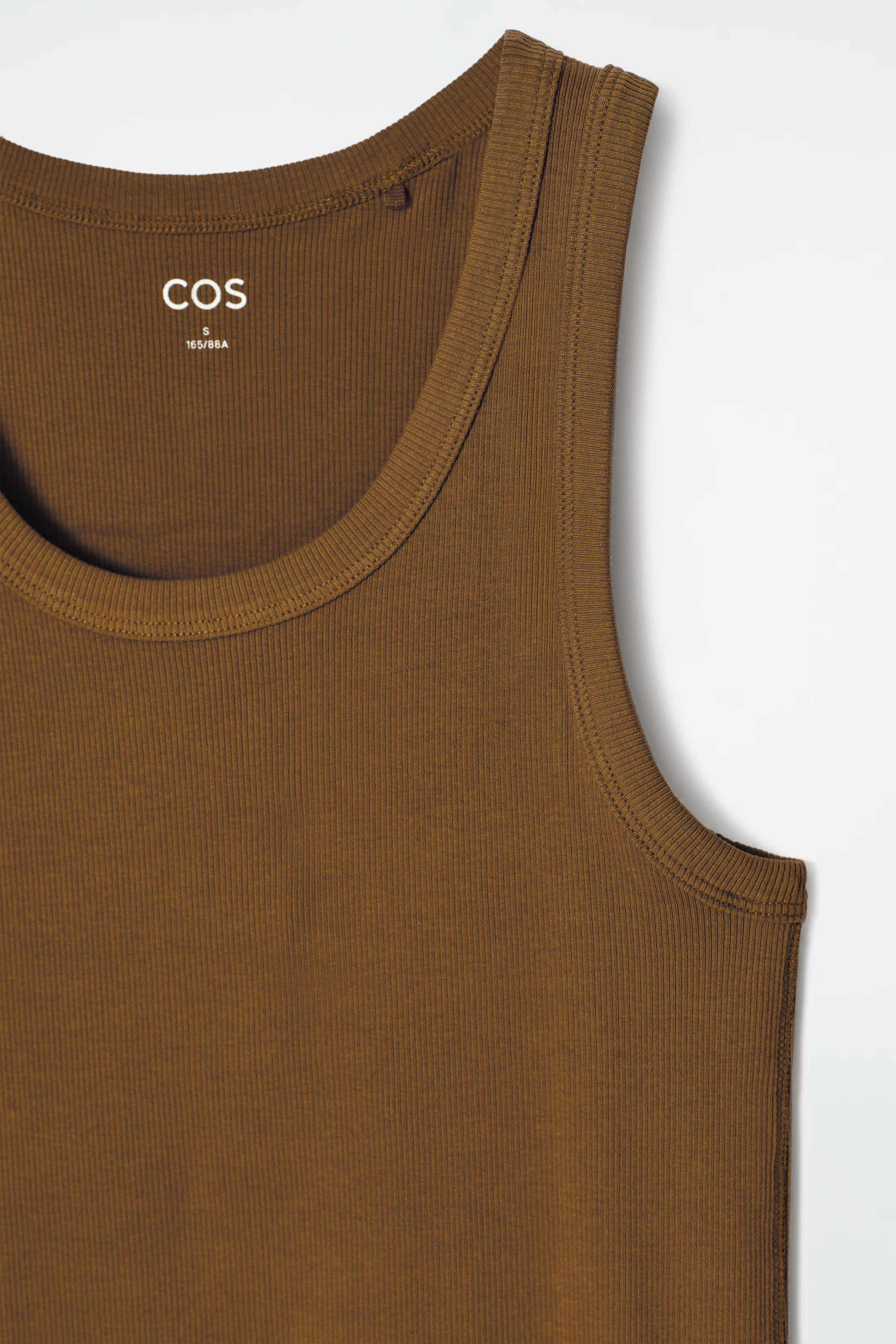 RIBBED TANK TOP - BROWN | COS AU | COS (AU)