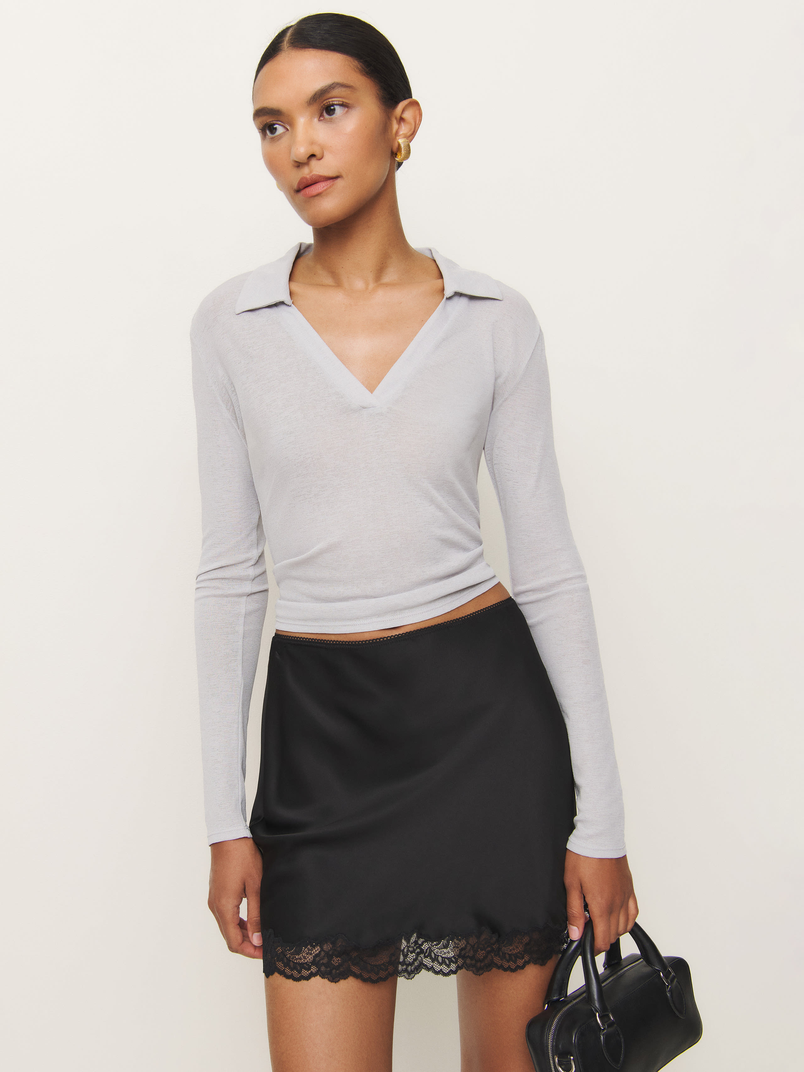 Neera Satin Skirt | Reformation (Global)