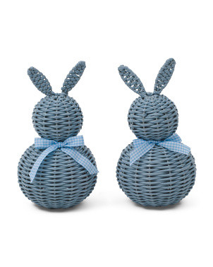 Set Of 2 Woven Bunnies With Gingham | Easter | Marshalls | Marshalls