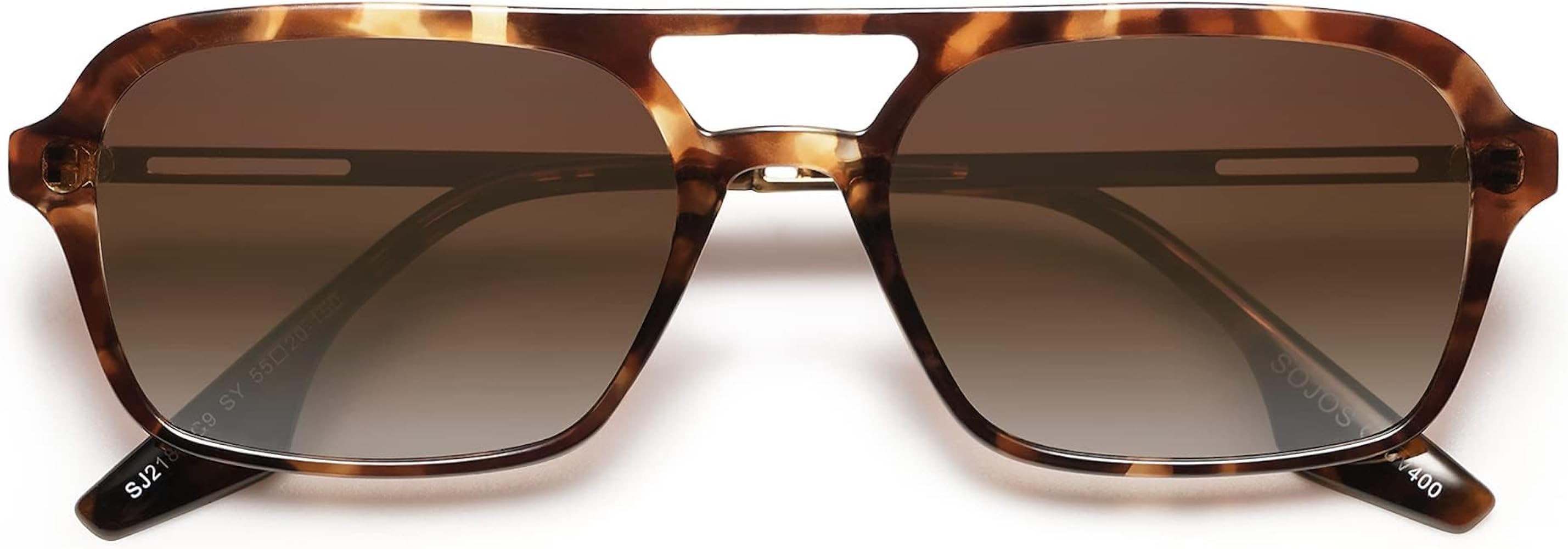 SOJOS Vintage Polarized Aviator Sunglasses for Women Men 70s Retro Flat Narraw Rectangular Womens... | Amazon (US)