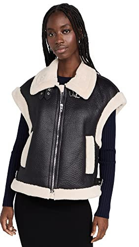 [BLANKNYC] womens Vegan Leather and Sherpa Vest, Work It, Large-X-Large US | Amazon (US)