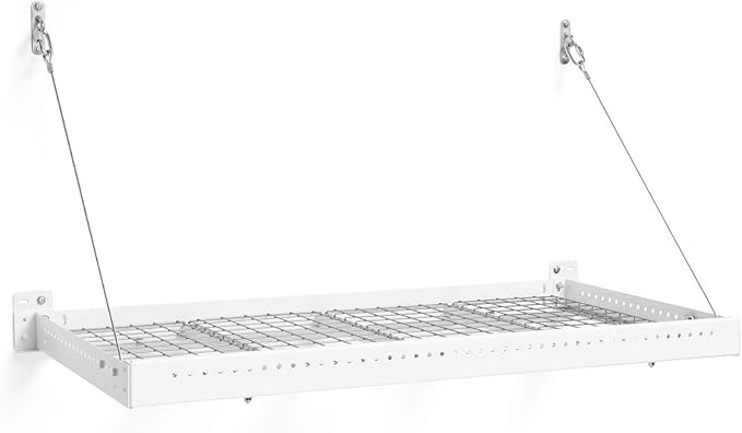 NewAge Products Pro Series White 2'. x 4'. Wall Mounted Steel Shelf, Garage Overheads, 40405 | Amazon (US)
