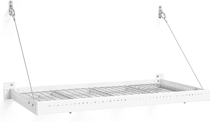 NewAge Products Pro Series White 2'. x 4'. Wall Mounted Steel Shelf, Garage Overheads, 40405 | Amazon (US)